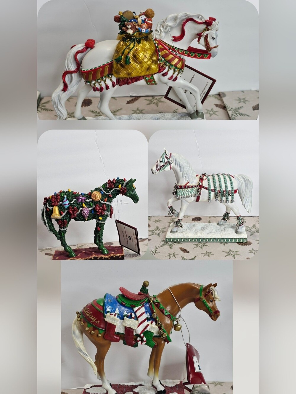 Trail Of Painted Ponies Set Of 4 Christmas Ponies 2005 & 2006 2E Edition